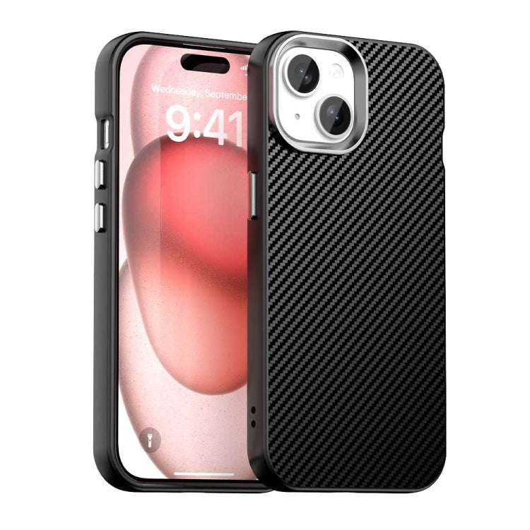 Carbon Fiber Series IMD Phone Case, For iPhone 15 Plus, For iPhone 15, For iPhone 14 Plus, For iPhone 14, For iPhone 14 Pro, For iPhone 14 Pro Max For iPhone 15 Plus Black