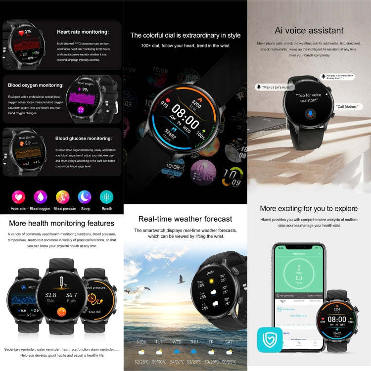 ZW63 Smart Watch – 1.39" Screen, Blood Pressure Monitoring, Heart Rate Monitoring