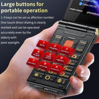 M7+ 4G Dual Screen Flip Elder Rugged Phone, 2.8 inch Inner, 2.4 inch Outer, 6800mAh Battery, 24 Keys, Flashlight, Network: 4G, Dual SIM, SOS, M7+ 4G