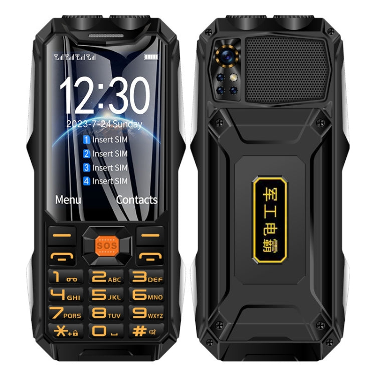 Q9-1 4G Elder Keypad Rugged Phone, 3.5 inch, 4500mAh, 21 Keys, SOS, FM, Network: 4G, Dual SIM Black
