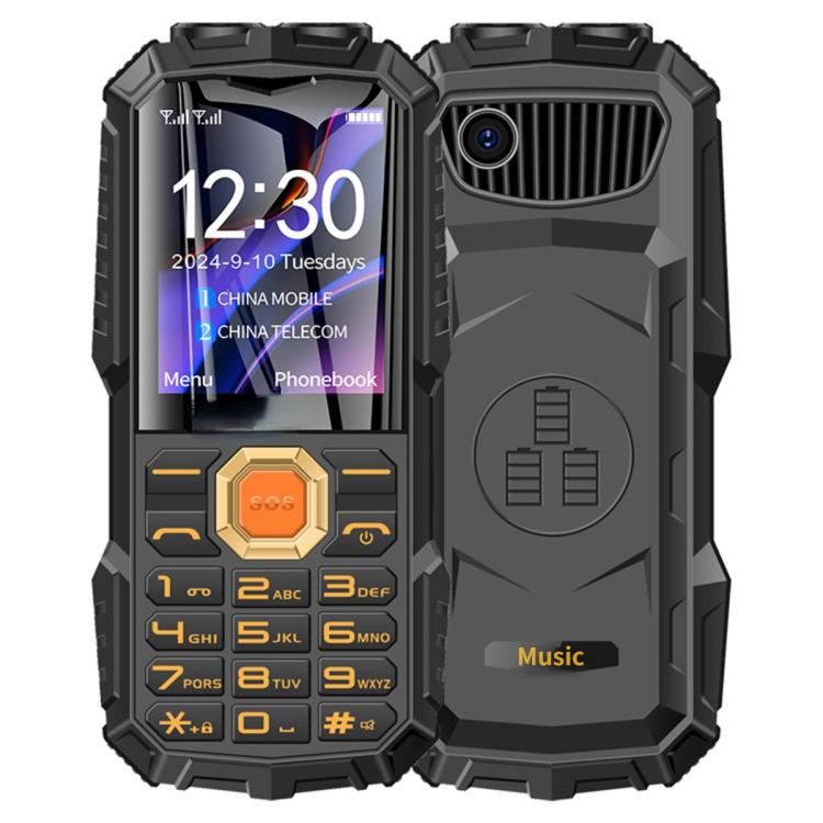 Q7+ 4G Elder Keypad Rugged Phone, 1.77 inch, 16800mAh, 21 Keys, SOS, FM, Network: 4G, Dual SIM Black