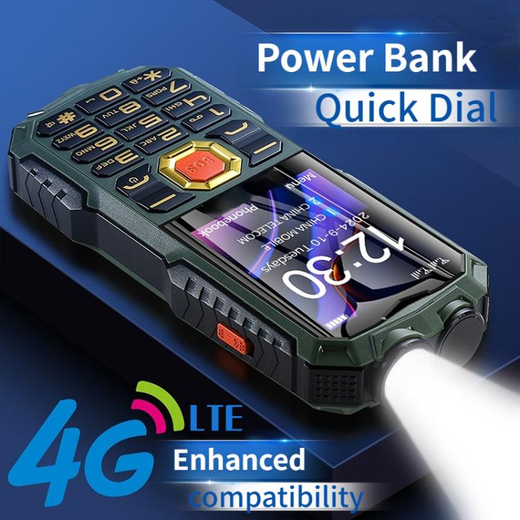 Q7+ 4G Elder Keypad Rugged Phone, 1.77 inch, 16800mAh, 21 Keys, SOS, FM, Network: 4G, Dual SIM
