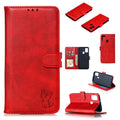 Embossed Happy Cat Pattern Horizontal Flip Leather Case with Holder & Card Slots & Wallet & Photo Frame, For Samsung Galaxy A21s, For Samsung Galaxy A71 5G, For Samsung Galaxy Note20, For Samsung Galaxy Note20 Ultra For Samsung Galaxy A21s Red