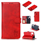 Embossed Happy Cat Pattern Horizontal Flip Leather Case with Holder & Card Slots & Wallet & Photo Frame, For Samsung Galaxy A21s, For Samsung Galaxy A71 5G, For Samsung Galaxy Note20, For Samsung Galaxy Note20 Ultra For Samsung Galaxy A21s Red