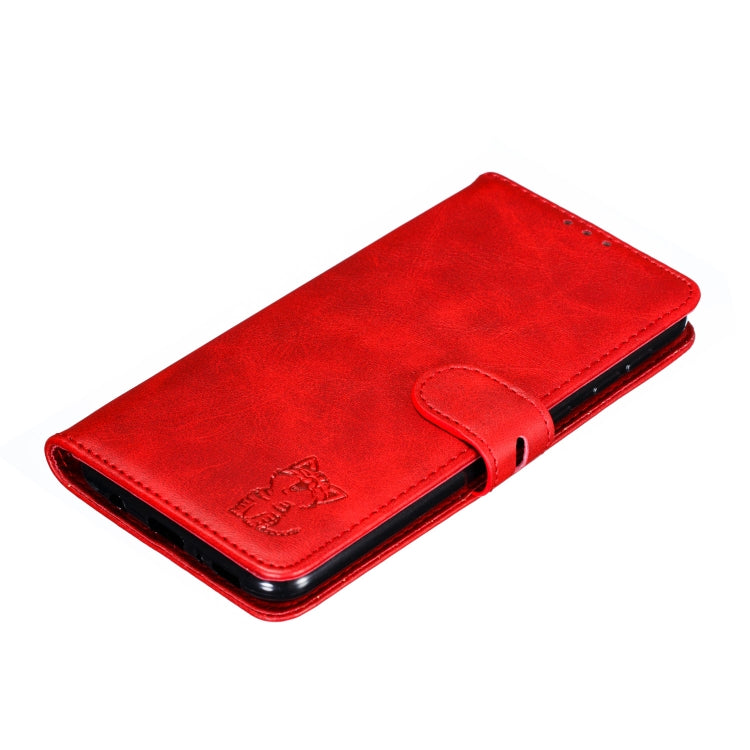 Embossed Happy Cat Pattern Horizontal Flip Leather Case with Holder & Card Slots & Wallet & Photo Frame, For Samsung Galaxy A21s, For Samsung Galaxy A71 5G, For Samsung Galaxy Note20, For Samsung Galaxy Note20 Ultra