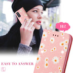 Glittering Daisy Magnetic Horizontal Flip Leather Case with Holder & Card Slots & Photo Frame, For Samsung Galaxy Note20