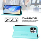 RC01 Dual-Folded Magnetic Suction RFID Leather Phone Case, For iPhone 15 Pro Max, For iPhone 15 Pro, For iPhone 15 Plus