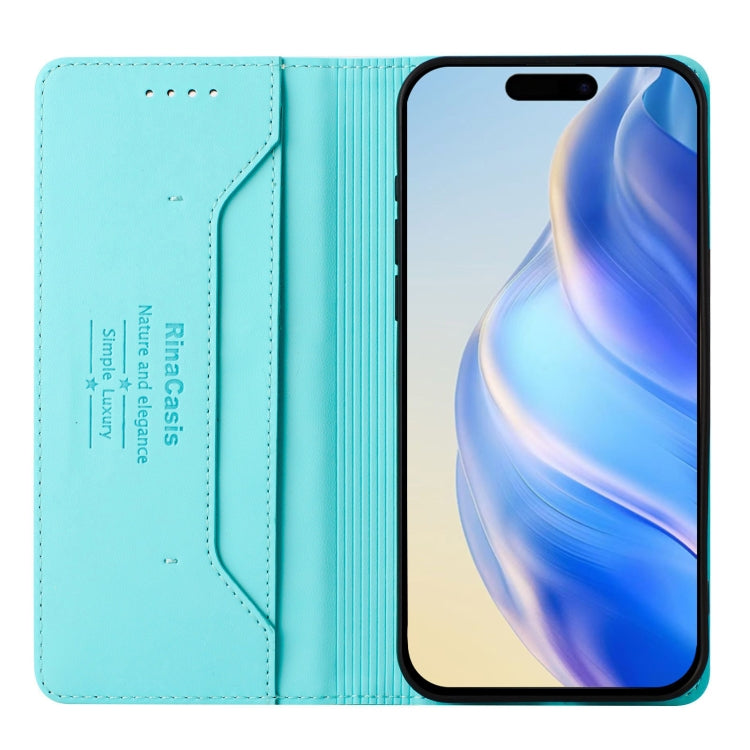 RC01 Dual-Folded Magnetic Suction RFID Leather Phone Case, For iPhone 15, For iPhone 14 Plus, For iPhone 14 / 13