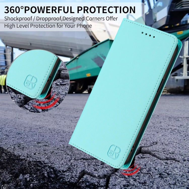 RC01 Dual-Folded Magnetic Suction RFID Leather Phone Case, For iPhone 15, For iPhone 14 Plus, For iPhone 14 / 13