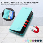 RC01 Dual-Folded Magnetic Suction RFID Leather Phone Case, For iPhone 12 / 12 Pro, For iPhone 12 Pro Max, For iPhone 12 mini