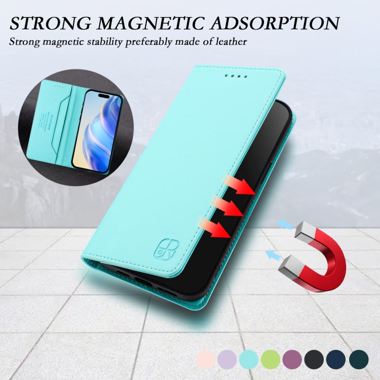 RC01 Dual-Folded Magnetic Suction RFID Leather Phone Case, For iPhone 12 / 12 Pro, For iPhone 12 Pro Max, For iPhone 12 mini