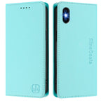 RC01 Dual-Folded Magnetic Suction RFID Leather Phone Case, For iPhone X / XS, For iPhone XR, For iPhone XS Max