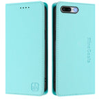 RC01 Dual-Folded Magnetic Suction RFID Leather Phone Case, For iPhone 7 Plus / 8 Plus