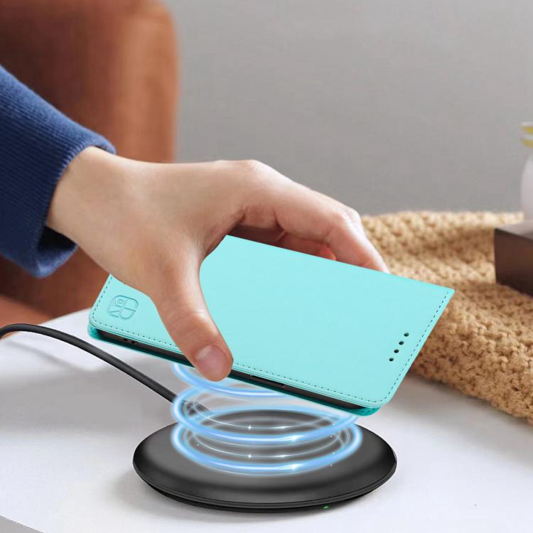 RC01 Dual-Folded Magnetic Suction RFID Leather Phone Case, For iPhone 17, For iPhone Air, For iPhone 16 Pro Max