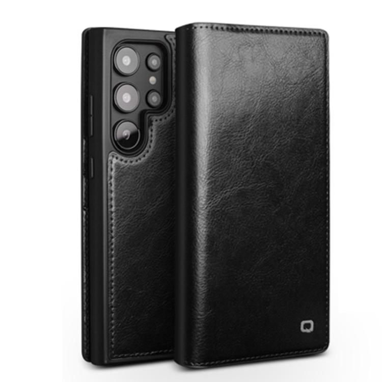 QIALINO Genuine Leather Phone Case – Leather, For Samsung Galaxy S26+ 5G, For Samsung Galaxy S26 Ultra 5G, For Samsung Galaxy S26 5G, For Samsung Galaxy S25 5G, For Samsung Galaxy S25+ 5G, For Samsung Galaxy S25 Ultra 5G