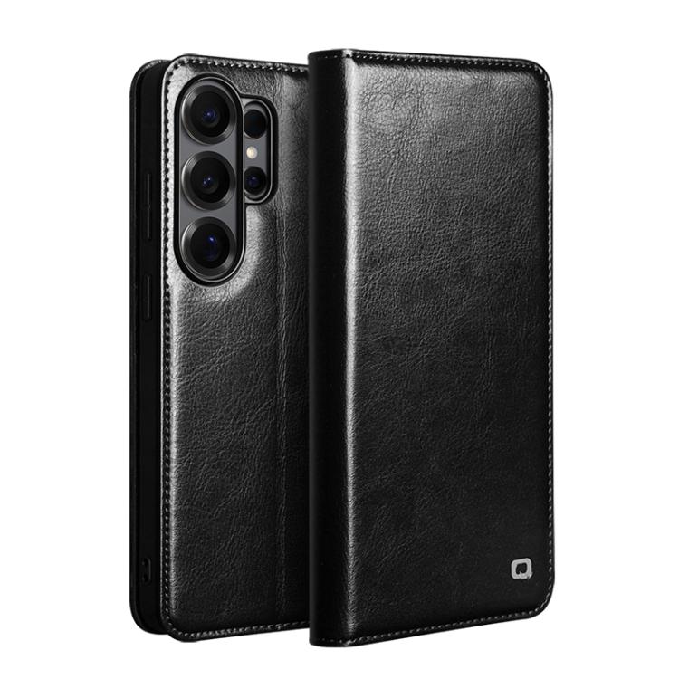 QIALINO Genuine Leather Phone Case – Leather, For Samsung Galaxy S26+ 5G, For Samsung Galaxy S26 Ultra 5G, For Samsung Galaxy S26 5G, For Samsung Galaxy S25 5G, For Samsung Galaxy S25+ 5G, For Samsung Galaxy S25 Ultra 5G