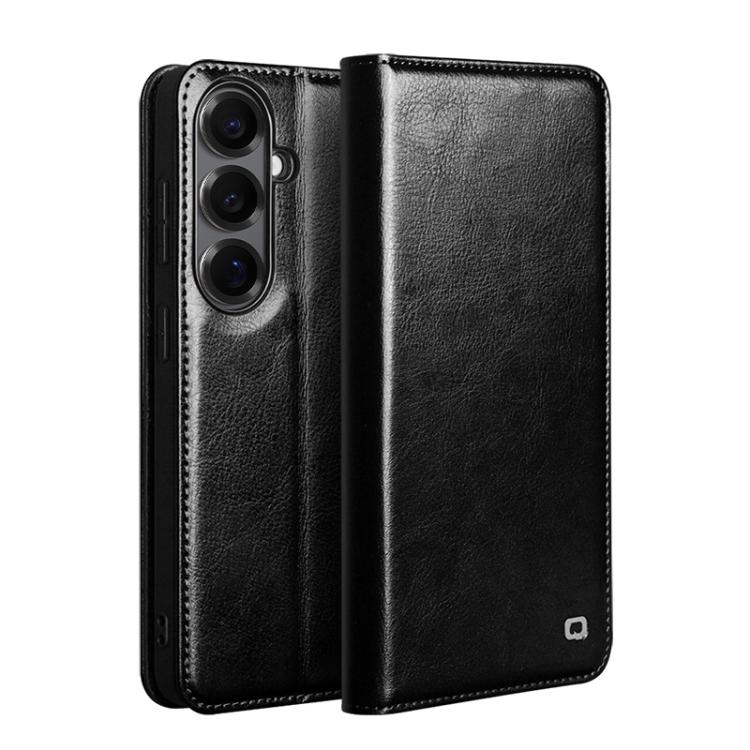 QIALINO Genuine Leather Phone Case – Leather, For Samsung Galaxy S26+ 5G, For Samsung Galaxy S26 Ultra 5G, For Samsung Galaxy S26 5G, For Samsung Galaxy S25 5G, For Samsung Galaxy S25+ 5G, For Samsung Galaxy S25 Ultra 5G