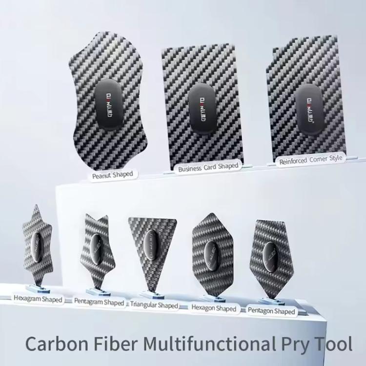 Qianli High Toughness Multifunctional Carbon Fiber Prying Tool, Pentagon Shaped, Hexagon Shaped, Triangular shaped, Pentagram Shaped, Hexagram Shaped, Peanut shaped, Business Card Shaped, Reinforced Corner Style