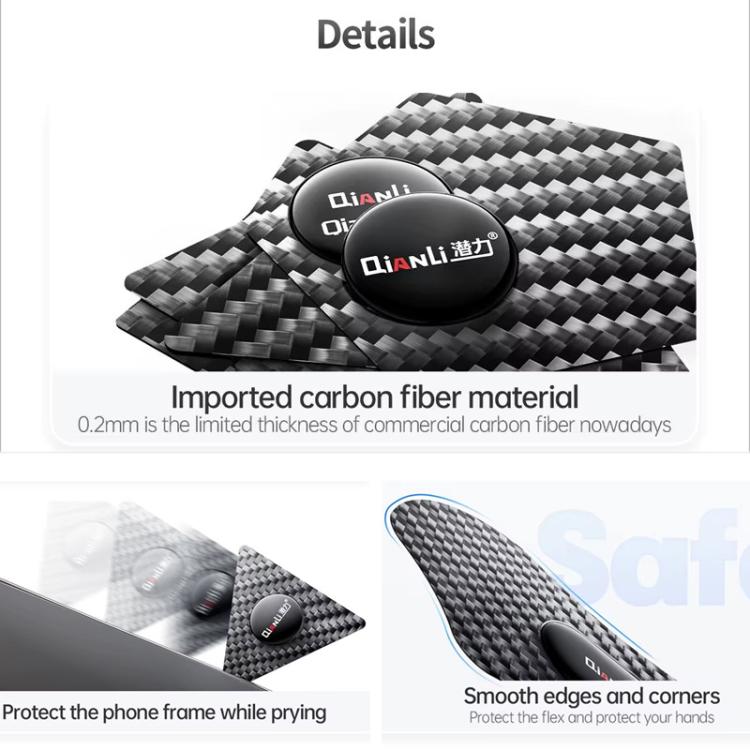 Qianli High Toughness Multifunctional Carbon Fiber Prying Tool, Pentagon Shaped, Hexagon Shaped, Triangular shaped, Pentagram Shaped, Hexagram Shaped, Peanut shaped, Business Card Shaped, Reinforced Corner Style