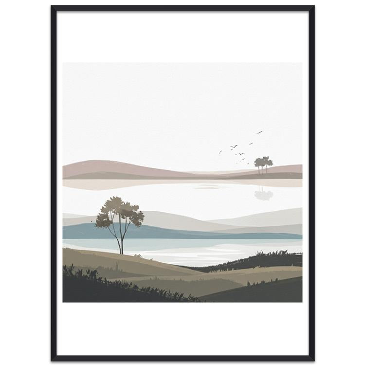 Scenery Decorative Painting with PS Frame Print On Your Demand, 15x20cm, 20x20cm, 30x30cm, 40x40cm, 50x50cm, 60x60cm, 70x70cm, 80x80cm, 90x90cm 15x20cm