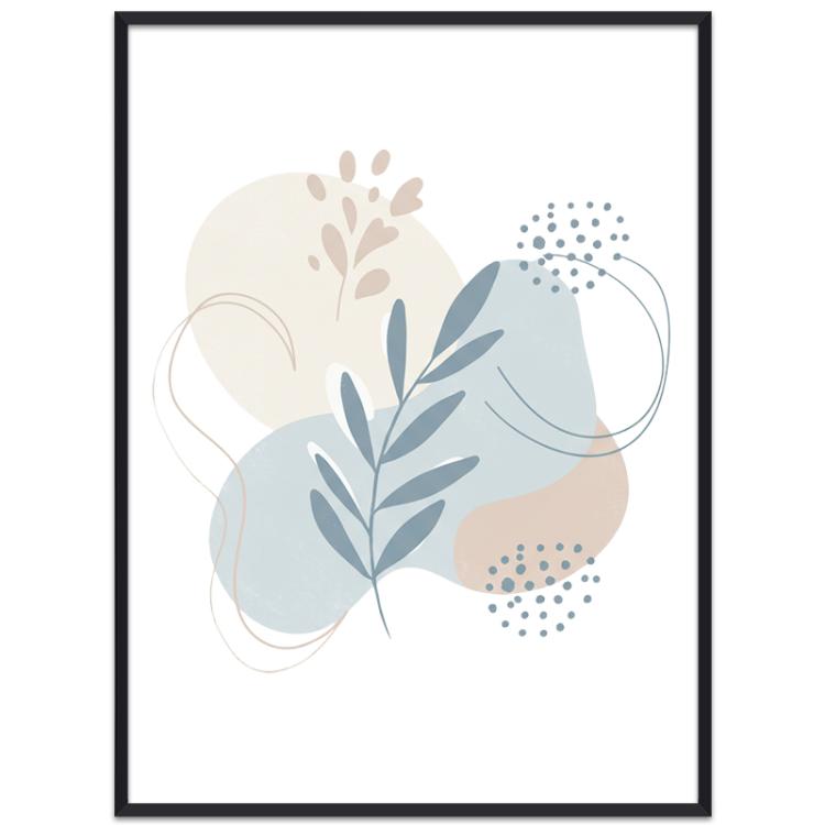 Fresh Leaves Decorative Painting with PS Frame Print On Your Demand, 15x20cm, 20x20cm, 30x30cm, 40x40cm, 50x50cm, 60x60cm, 70x70cm, 80x80cm, 90x90cm 15x20cm