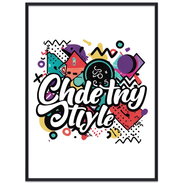 Graffiti Decorative Painting with PS Frame Print On Your Demand, 15x20cm, 20x20cm, 30x30cm, 40x40cm, 50x50cm, 60x60cm, 70x70cm, 80x80cm, 90x90cm 15x20cm