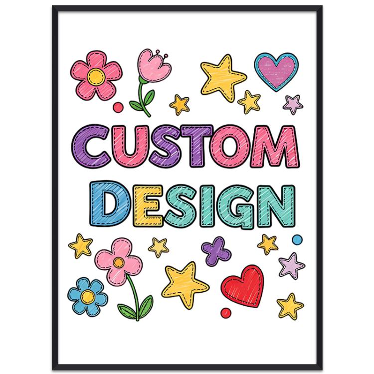 Child Drawing Decorative Painting with PS Frame Print On Your Demand, 15x20cm, 20x20cm, 30x30cm, 40x40cm, 50x50cm, 60x60cm, 70x70cm, 80x80cm, 90x90cm 15x20cm