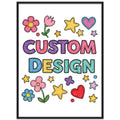 Child Drawing Decorative Painting with PS Frame Print On Your Demand, 15x20cm, 20x20cm, 30x30cm, 40x40cm, 50x50cm, 60x60cm, 70x70cm, 80x80cm, 90x90cm 15x20cm