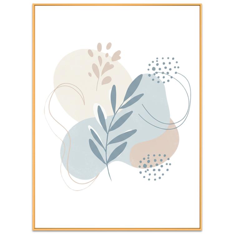 Fresh Leaves Decorative Painting with Aluminum Alloy Frame Print On Your Demand, 15x20cm, 20x20cm, 30x30cm, 40x40cm, 50x50cm, 60x60cm, 70x70cm, 80x80cm, 90x90cm – Waterproof, Aluminum Alloy 15x20cm