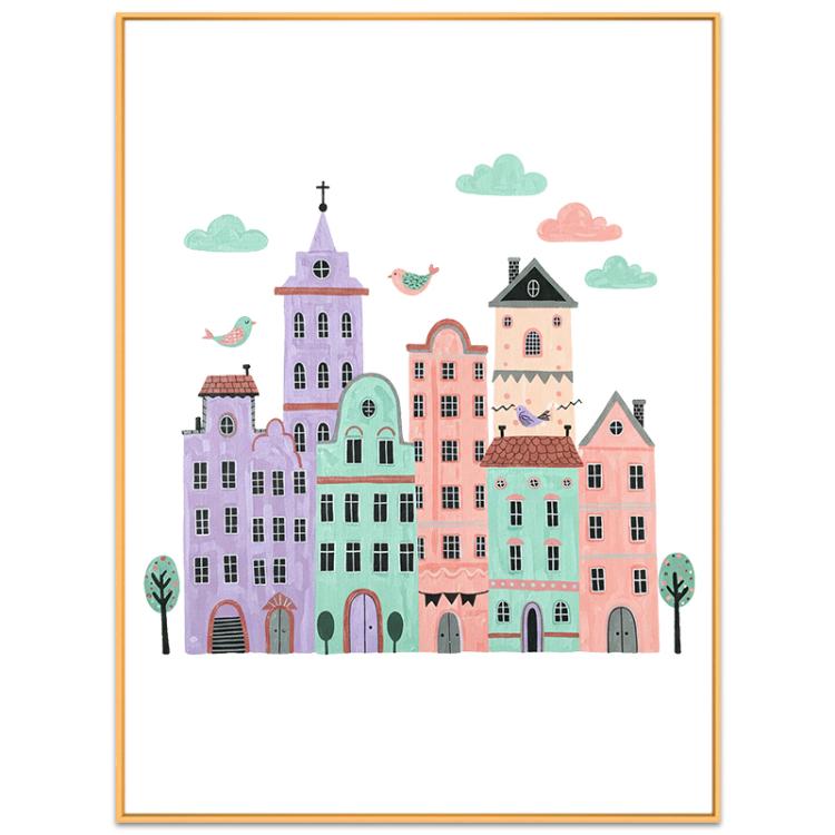 Castle Decorative Painting with Aluminum Alloy Frame Print On Your Demand, 15x20cm, 20x20cm, 30x30cm, 40x40cm, 50x50cm, 60x60cm, 70x70cm, 80x80cm, 90x90cm 15x20cm