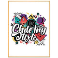 Graffiti Decorative Painting with Aluminum Alloy Frame Print On Your Demand, 15x20cm, 20x20cm, 30x30cm, 40x40cm, 50x50cm, 60x60cm, 70x70cm, 80x80cm, 90x90cm 15x20cm