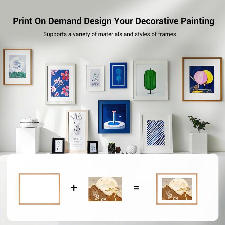 Child Drawing Decorative Painting with Aluminum Alloy Frame Print On Your Demand, 15x20cm, 20x20cm, 30x30cm, 40x40cm, 50x50cm, 60x60cm, 70x70cm, 80x80cm, 90x90cm