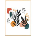 Abstract Leaves Decorative Painting with Aluminum Alloy Frame Print On Your Demand, 15x20cm, 20x20cm, 30x30cm, 40x40cm, 50x50cm, 60x60cm, 70x70cm, 80x80cm, 90x90cm 15x20cm