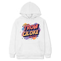 Orange Alphabet Printed Fleece Hooded Sweatshirt Print On Your Demand, XS, S, M, L, XL, XXL, XXXL – Durable Build, Easy to Use XS White