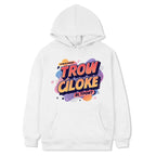 Orange Alphabet Printed Fleece Hooded Sweatshirt Print On Your Demand, XS, S, M, L, XL, XXL, XXXL – Durable Build, Easy to Use XS White