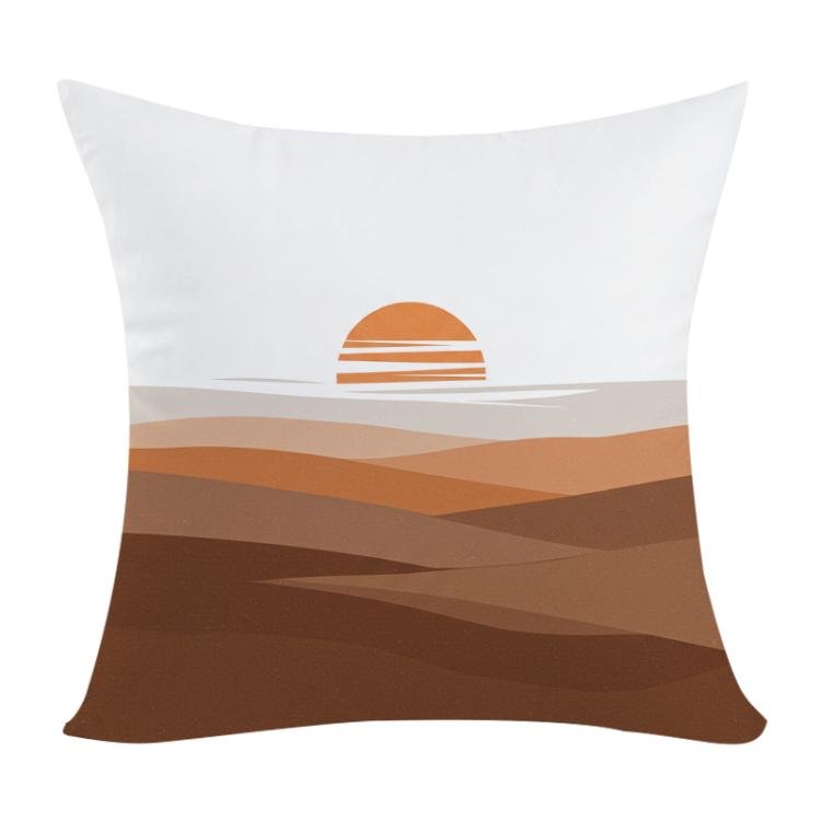Sunset Printed Sofa Pillow Case No Core Print On Your Demand, 50x50cm, 60x60cm 50x50cm Short Plush