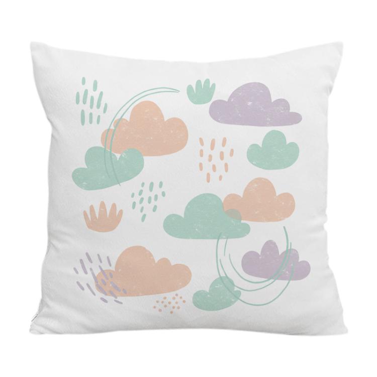 Clouds Printed Sofa Pillow Case No Core Print On Your Demand, 50x50cm, 60x60cm – Durable Build, Easy to Use 60x60cm Crystal Velvet