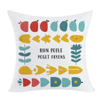 River Fish Printed Sofa Pillow Case No Core Print On Your Demand, 35x35cm, 40x40cm, 45x45cm 35x35cm Short Plush