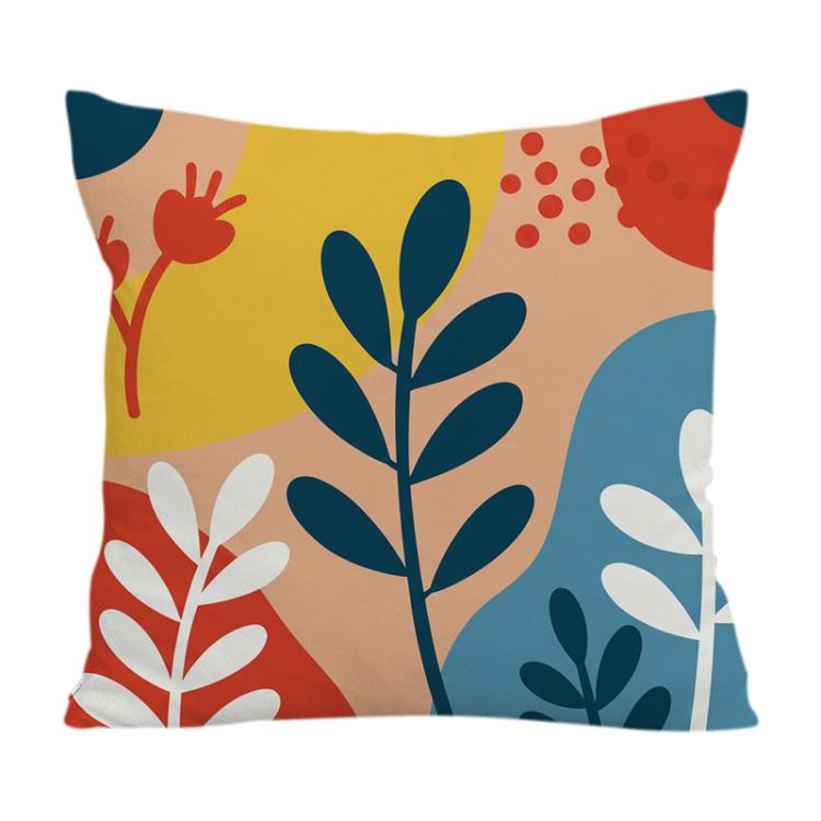 Colorful Branches Printed Sofa Pillow Case No Core Print On Your Demand, 35x35cm, 40x40cm, 45x45cm – Durable Build, Easy to Use 40x40cm Crystal Velvet