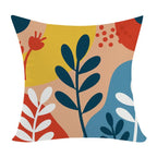 Colorful Branches Printed Sofa Pillow Case No Core Print On Your Demand, 50x50cm, 60x60cm 50x50cm Short Plush