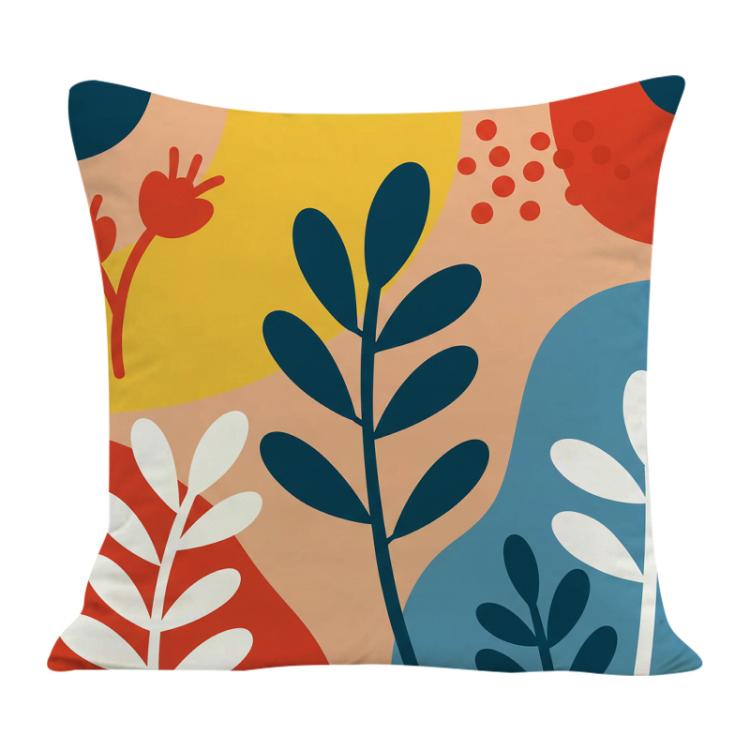 Colorful Branches Printed Sofa Pillow Case No Core Print On Your Demand, 50x50cm, 60x60cm – Durable Build, Easy to Use 50x50cm Dutch Velvet