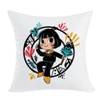 Girl Printed Sofa Pillow Case No Core Print On Your Demand, 50x50cm, 60x60cm 50x50cm Short Plush