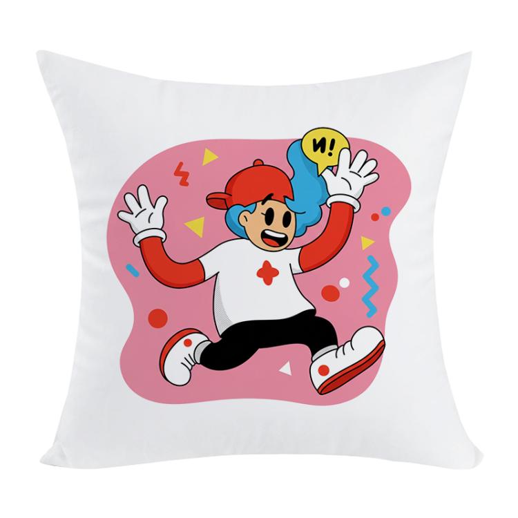 Pink Boy Printed Sofa Pillow Case No Core Print On Your Demand, 35x35cm, 40x40cm, 45x45cm 35x35cm Short Plush