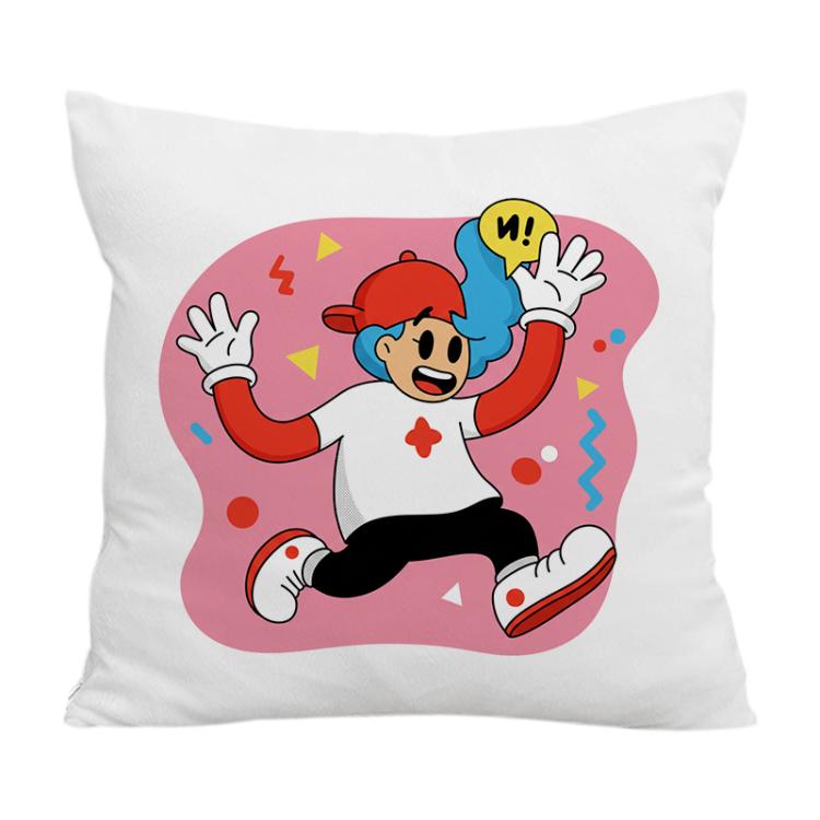Pink Boy Printed Sofa Pillow Case No Core Print On Your Demand, 35x35cm, 40x40cm, 45x45cm – Durable Build, Easy to Use 45x45cm Crystal Velvet