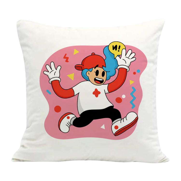Pink Boy Printed Sofa Pillow Case No Core Print On Your Demand, 50x50cm, 60x60cm – Durable Build, Easy to Use 50x50cm Dutch Velvet