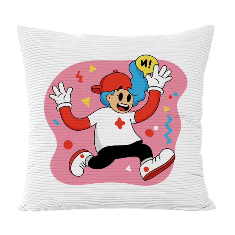 Pink Boy Printed Sofa Pillow Case No Core Print On Your Demand, 50x50cm, 60x60cm – Durable Build, Easy to Use 50x50cm Twill Granular Velvet