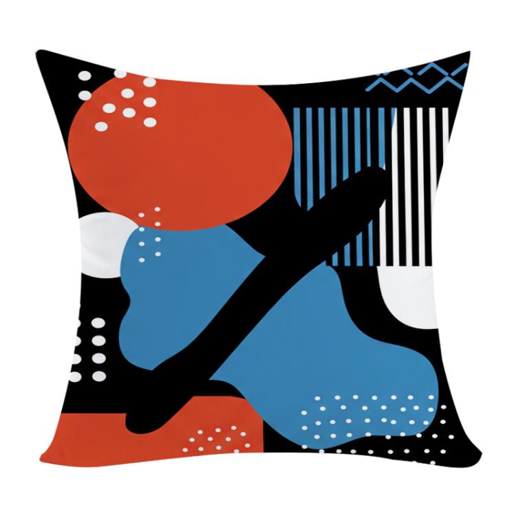 Abstract Doodle Printed Sofa Pillow Case No Core Print On Your Demand, 35x35cm, 40x40cm, 45x45cm 35x35cm Short Plush
