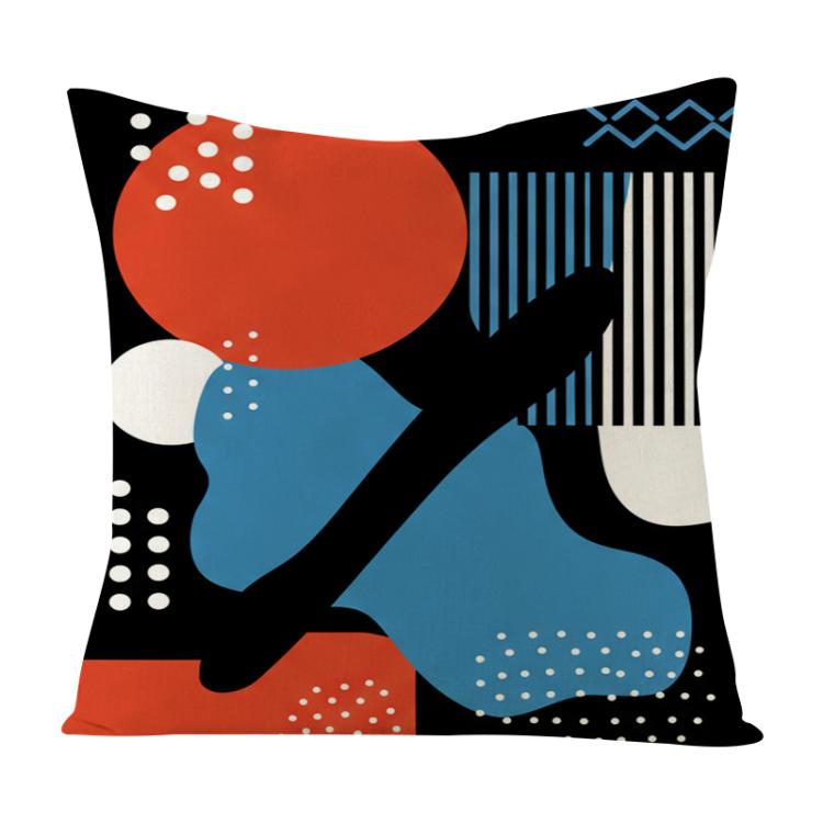 Abstract Doodle Printed Sofa Pillow Case No Core Print On Your Demand, 35x35cm, 40x40cm, 45x45cm – Durable Build, Easy to Use 35x35cm White Linen