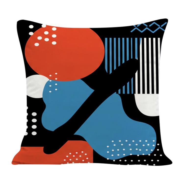 Abstract Doodle Printed Sofa Pillow Case No Core Print On Your Demand, 35x35cm, 40x40cm, 45x45cm – Durable Build, Easy to Use 45x45cm Dutch Velvet