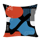 Abstract Doodle Printed Sofa Pillow Case No Core Print On Your Demand, 50x50cm, 60x60cm 50x50cm Short Plush